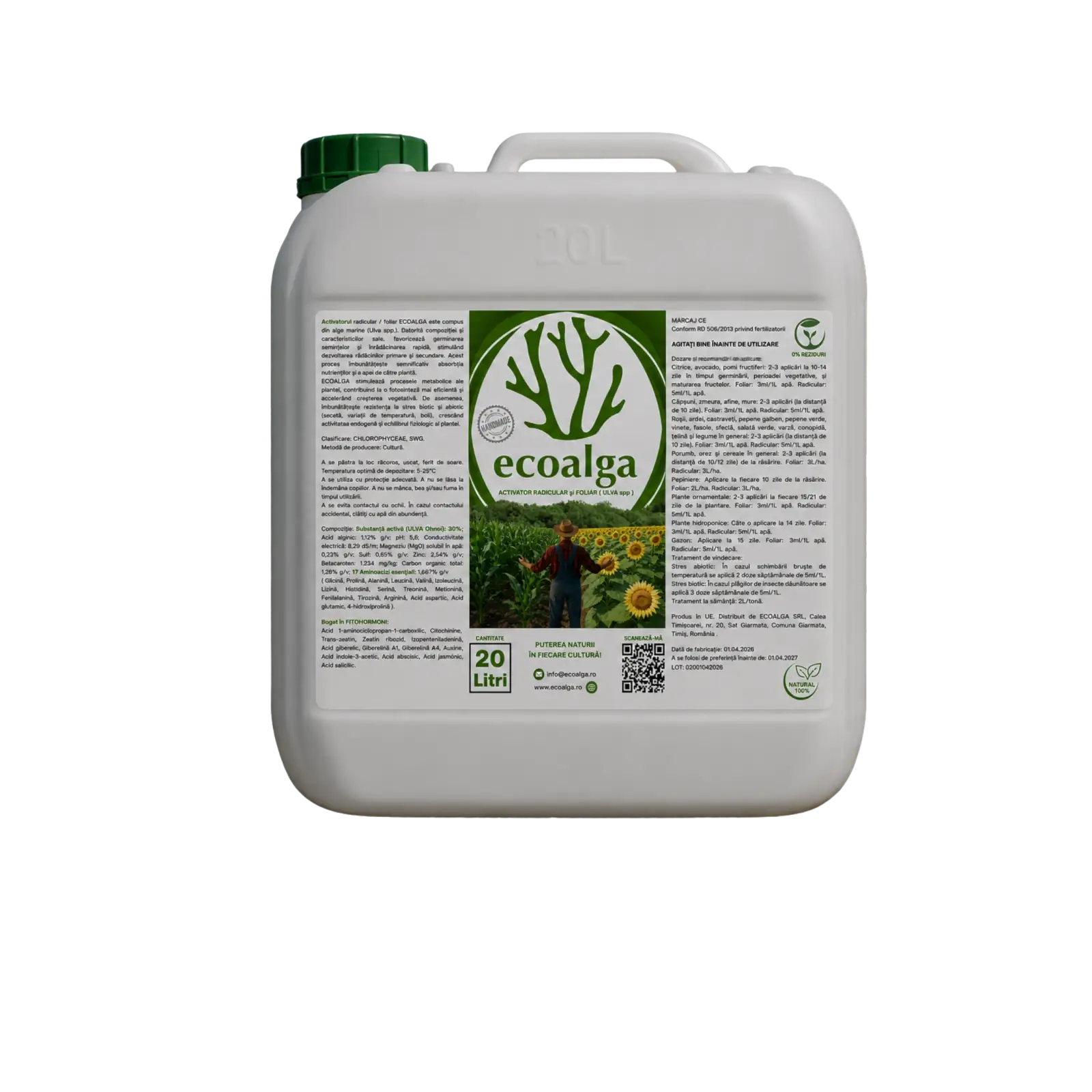Recipient ECOALGA de 20 litri distribuit în România